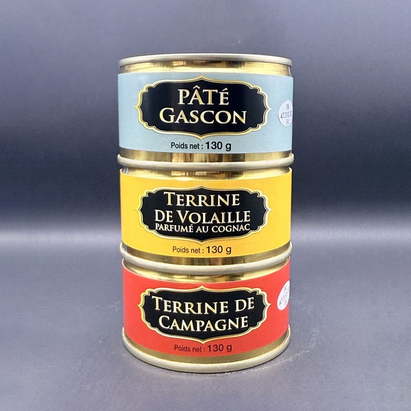 Lot de 3 pâtés